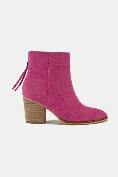 VU Suede Point Toe Ankle Booties