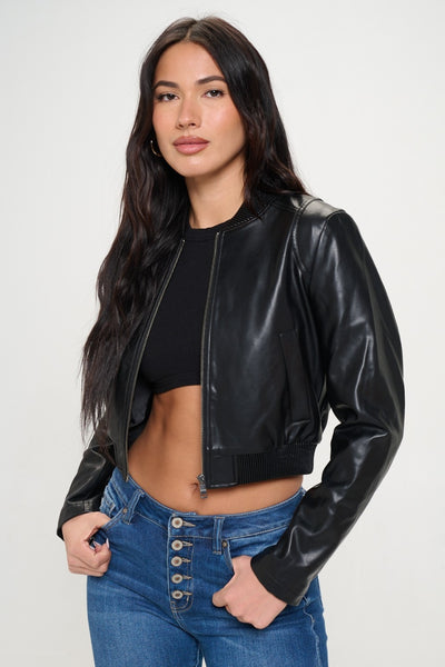 VU Cropped Bomber Jacket